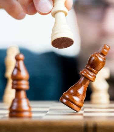 a person playing chess