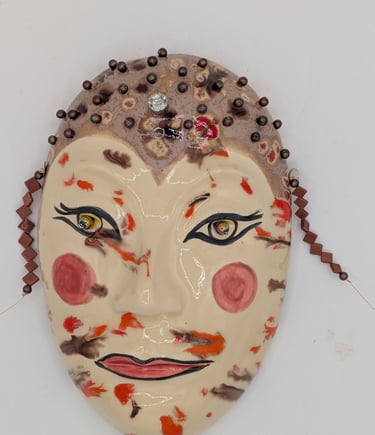 Mardi gras, black pearls, embellishment, Venice mask makers, requiem