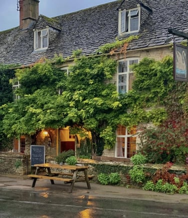 view of a pub in the cotswolds