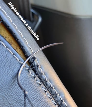 réparation siège nissan juke sellerie sellier couture main