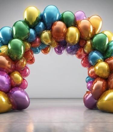 assorted colored balloons mid airs