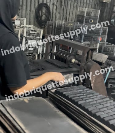 hand made Indonesia coconut charcoal briquette shisha