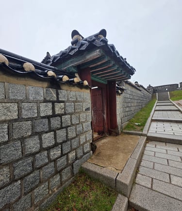 Wall and gate