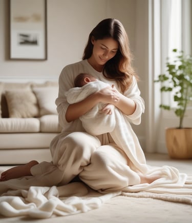 Close-up of carefully selected baby products arranged neatly, showcasing premium quality and safety.