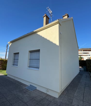 chantier terminé d'une maison individuelle à Troyes avec enduit neuf 
