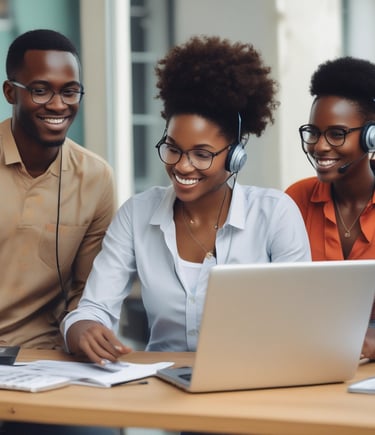 A vibrant illustration of interconnected digital nodes representing a growing ecosystem in Senegal.