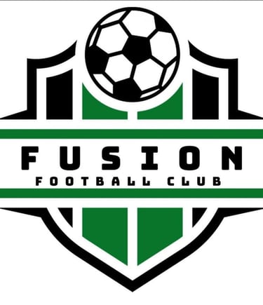 a soccer ball on a soccer field with a green and white logo