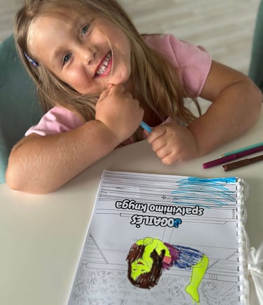 Spalvinimo knygelė iš nuotraukų