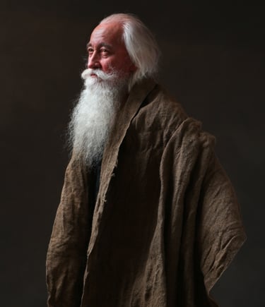 reflétant un homme sage  symbolisant  la sagesse