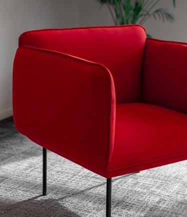 nettoyage fauteuil rouge en tissu Le Roux Auto Clean