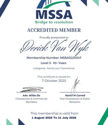 Accredited Member of MSSA