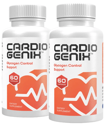 Twee flessen CardioGenix voedingssupplement