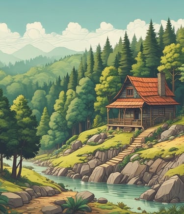 brown wooden house on lake