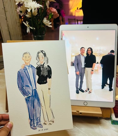 Live guest artist, Live watercolor painting
