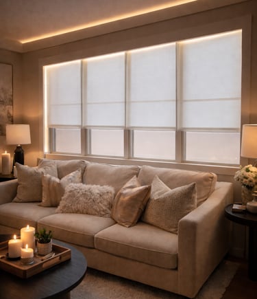 calm home interior with neutral decor