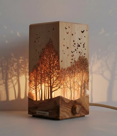 Outdoor lantern with warm ambient light for a cozy balcony evening atmosphere.