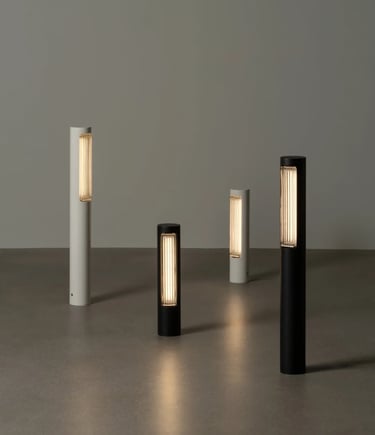 Outdoor lantern with warm ambient light for a cozy balcony evening atmosphere.
