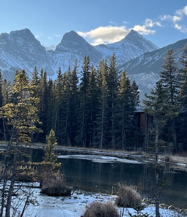 Three Sisters mountain peaks