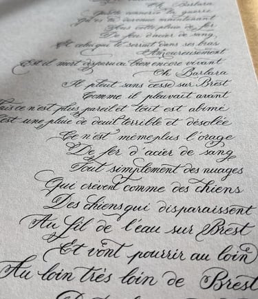 a handwritten poem