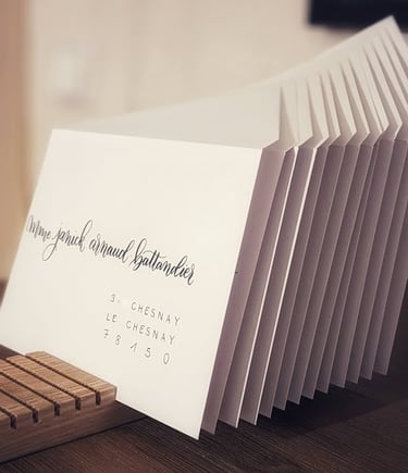 enveloppes calligraphiées