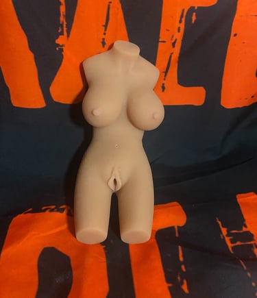 sex doll torso featuring no arms, half legs and no head