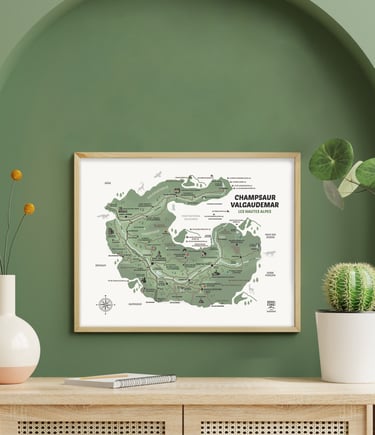 Carte Champsaur Valgaudemar Zéro Cinq Design