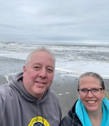 The Carroll's on the beach