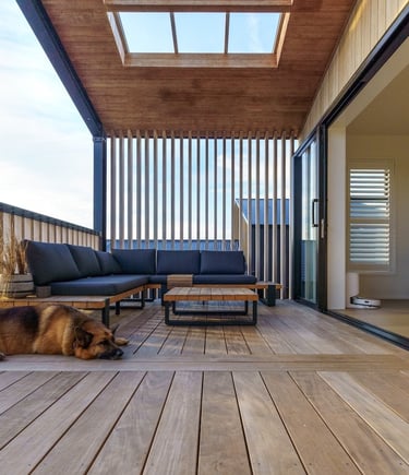 Outdoor deck timber balcony Wellington