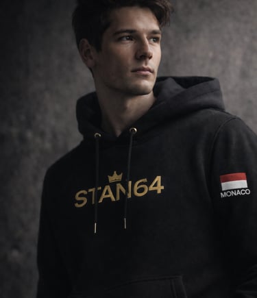STAN64 limited edition hoodie designed in Monte-Carlo.