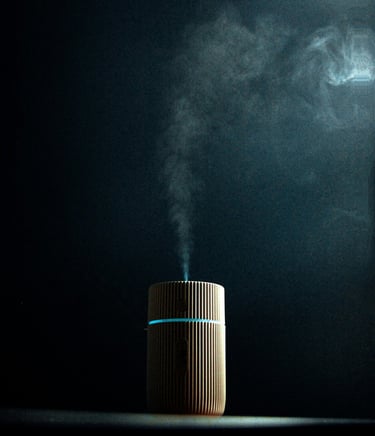 Humidifier releasing water vapour into the air