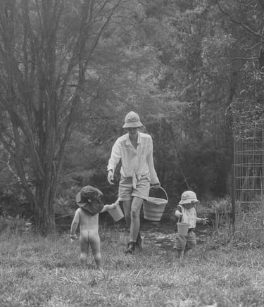 family at play while camping in a lifestyle photo session