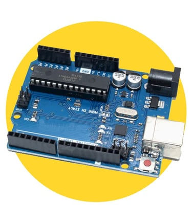 An Arduino microcontroller