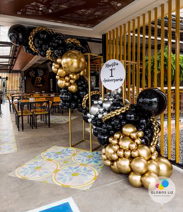 decoración de locales con globos