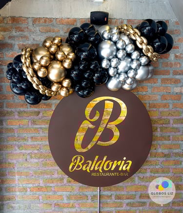 decoración con nubes de globos 