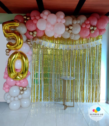 arcos en L con globos Pereira