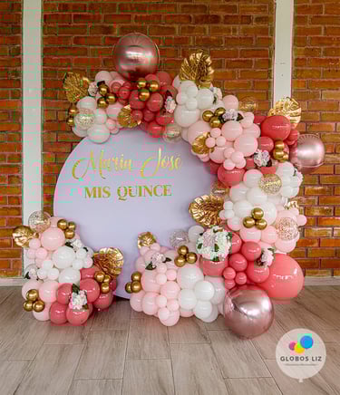 decoraciones con globos para 15 años