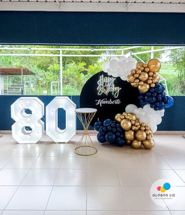 decoración con globos para hombre
