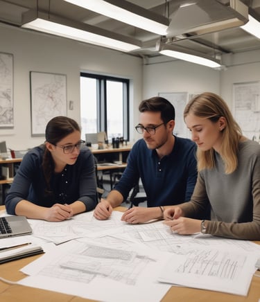 A professional team working on a project management strategy.