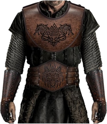man in armor and chain mail