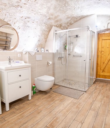 Double vasque et grande douche