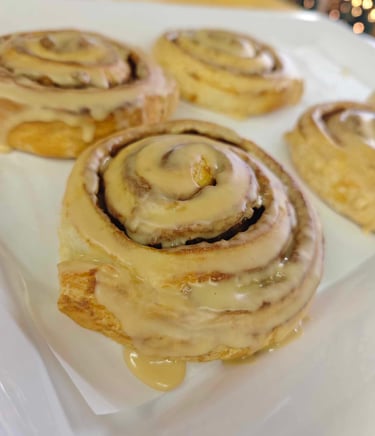 Our Maple Glazed Cinnamon Buns!