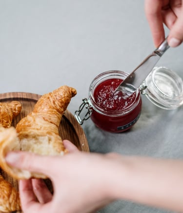 Butter Croissant with Fruit Compote