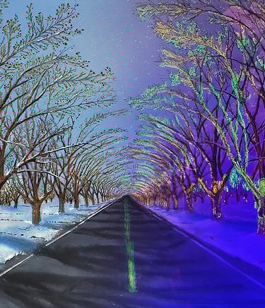 Winter View (Bicameral Collection) by New Mexico Artist John Dick-Peddie