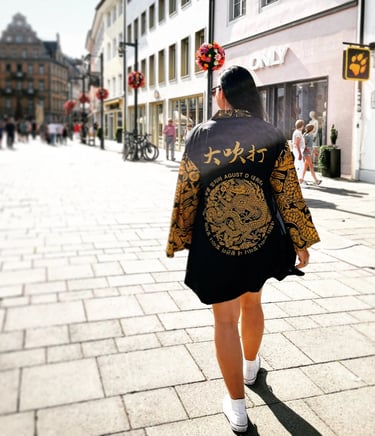 Agust D Daechwita haori, Suga BTS Yoongi Daechwita concert outfit, fanmade merch, Kpop fan clothing