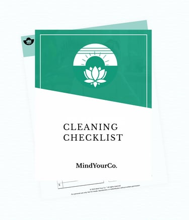 cleaning checklist mockup cover
