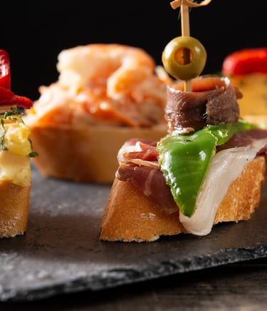 pintxo de jamón y anchoa