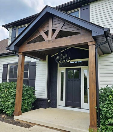 Portico, Westerville Ohio Home remodeling, Brothers Builds, custom wood work