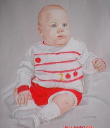 child children baby  portrait art artist painting commission hire artist diane jorstad