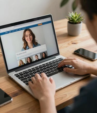 blue and white striped round textile
