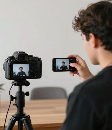 blue and white striped round textile